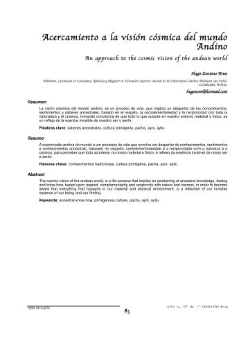 Acercamiento a la visiÃ³n cÃ³smica del mundo Andino