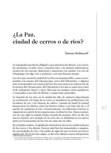 Â¿La Paz, ciudad de cerros o de rÃ­os?