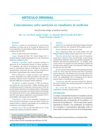 ARTICULO ORIGINAL Conocimientos sobre nutriciÃ³n en ...