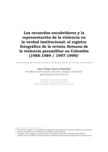 Los recuerdos encubridores y la representaciÃ³n de la violencia en ...