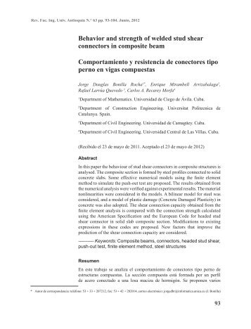 Behavior and strength of welded stud shear connectors in composite ...