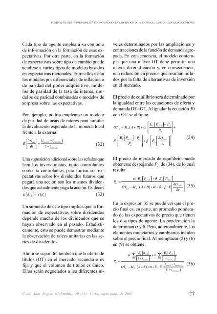 Fundamentales empresariales y econÃ³micos en ... - SciELO Colombia