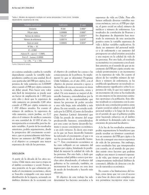 Factores determinantes de la esperanza de vida en Chile ... - SciELO