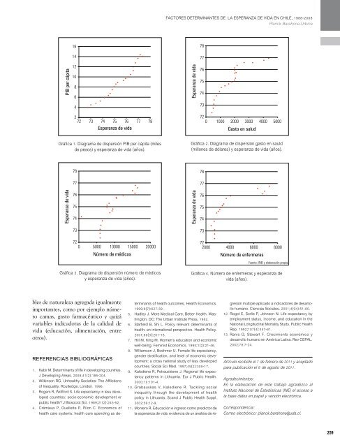 Factores determinantes de la esperanza de vida en Chile ... - SciELO
