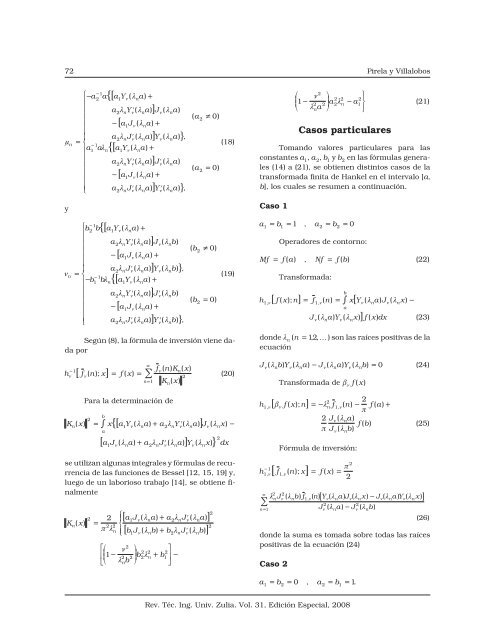 General form of the finite Hankel transform Forma general ... - SciELO