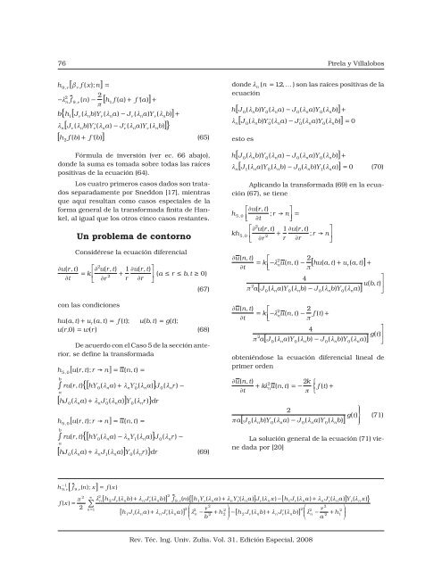 General form of the finite Hankel transform Forma general ... - SciELO