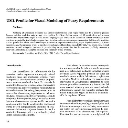 Perfil UML para el modelado visual de requisitos difusos - Dialnet