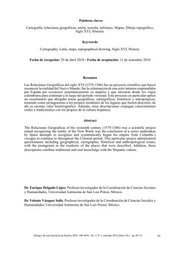 Palabras claves CartografÃ­a, relaciones geogrÃ¡ficas, tetela ... - SciELO