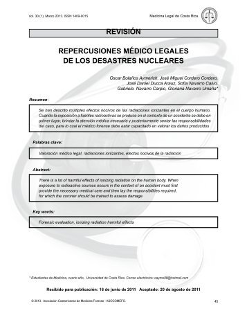 rEViSiÃ³N rEPErCUSioNES MÃDiCo LEgALES DE LoS DESASTrES ...