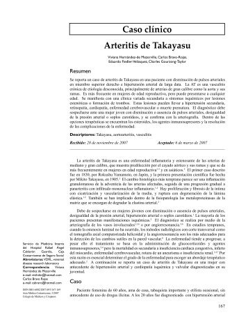 Caso clÃ­nico Arteritis de Takayasu - Acta MÃ©dica Costarricense