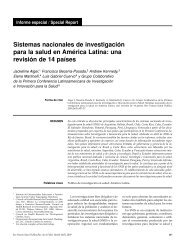 Sistemas nacionales de investigación para la salud en América Latina