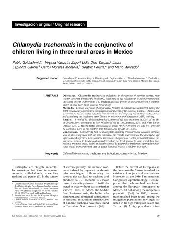 Chlamydia trachomatis in the conjunctiva of children living in three ...