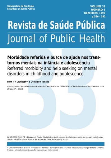 Revista de Saúde Pública Journal of Public Health - SciELO