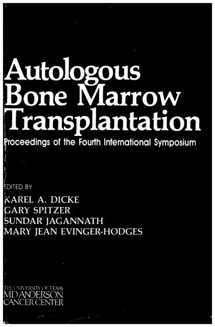 Autologous Bone Marrow transplantation - Blog Science Connections