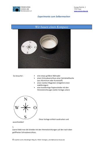 Wir bauen einen Kompass - Science Days