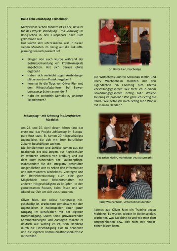 Newsletter1 – 2012-12 Joblooping - Science Days