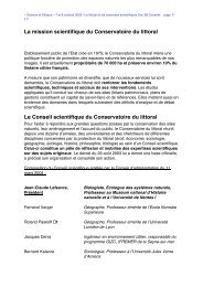 Le Conseil scientifique du Conservatoire du littoral - Les entretiens ...