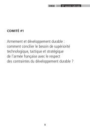 Armement et dÃ©veloppement durable : comment concilier le ... - IHEDN