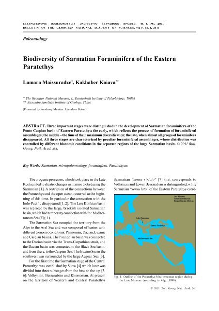 Biodiversity of Sarmatian Foraminifera of the Eastern Paratethys