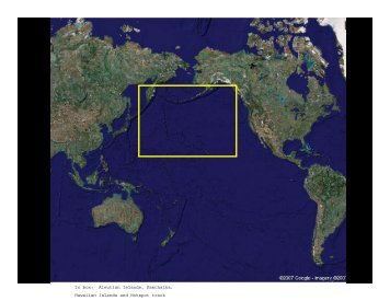 Aleutian Islands, Kamchatka, Hawaiian Islands and Hotspot track