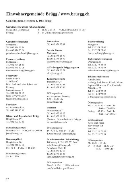 Dorfnachrichten Dezember '08  (pdf 3Mb) - Gemeinde Brügg