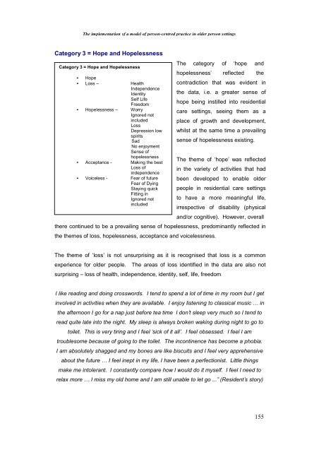 The Implementation of a Model of Person-Centred Practice In Older ...