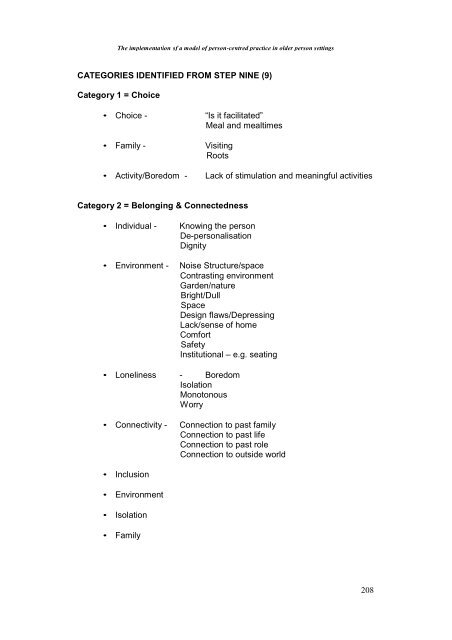 The Implementation of a Model of Person-Centred Practice In Older ...