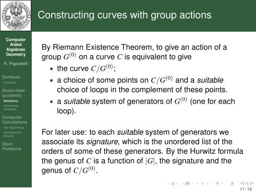 Computer Aided Algebraic Geometry