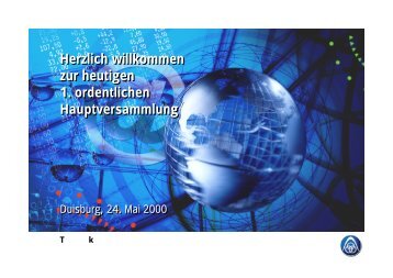 Charts Hauptversammlung 2000