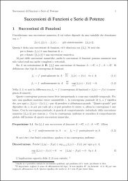 Successioni di Funzioni e Serie di Potenze - Scienze Matematiche ...