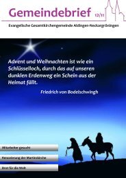 Gemeindebrief 12/11 - Evangelische Kirchengemeinde Aldingen am ...