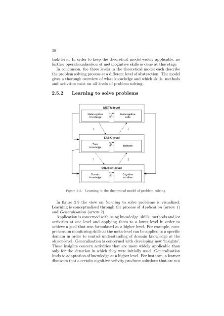 The role of metacognitive skills in learning to solve problems