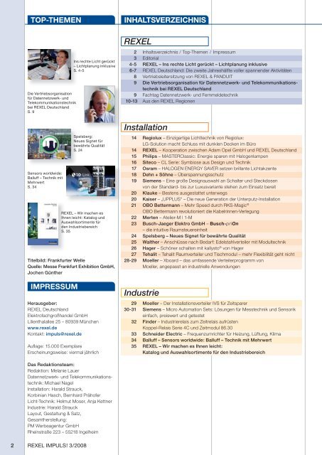 INSTALLATION INDUSTRIE REXEL - Deutsche Elektro Gruppe