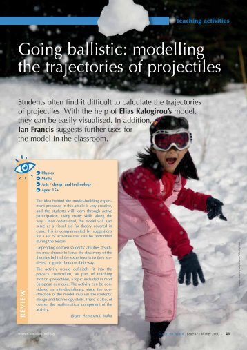 modelling the trajectories of projectiles - Science in School