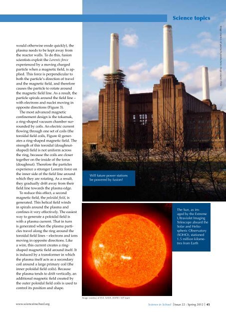 Harnessing the power of the Sun: fusion reactors - Science in School