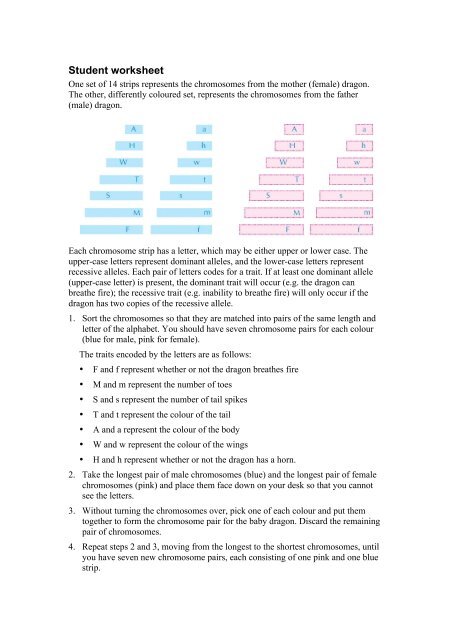 Student worksheet - Science in School