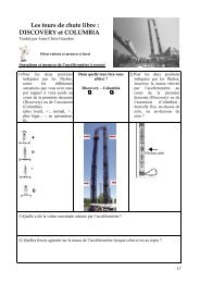 Les tours de chute libre : DISCOVERY et ... - Science in School