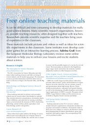 Free online teaching materials - Science in School