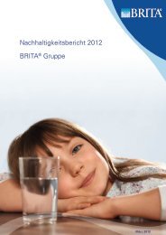 Nachhaltigkeitsbericht 2012 BRITA® Gruppe