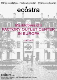 FACTORY OUTLET CENTER IN EUROPA - Ecostra