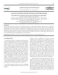 analysis of effluents released from recycled paper ... - Sciensage.info