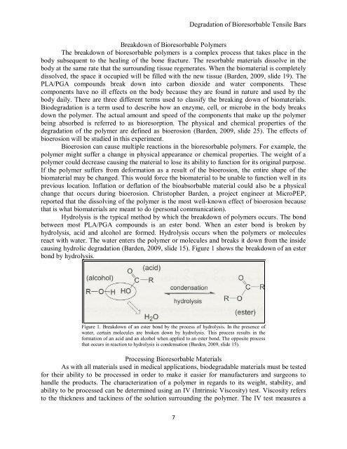 A Study of Tensile Degradation of Bioresorbable Materials Used for ...