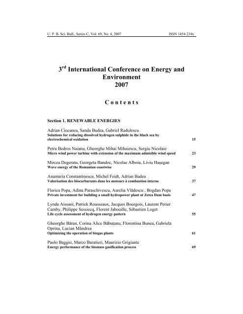 3rd International Conference On Energy And Scientific Bulletin