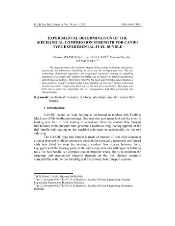 experimental determination of the mechanical ... - Scientific Bulletin