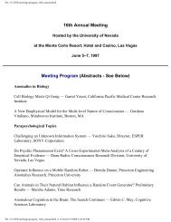 16th Annual Meeting Meeting Program - Society for Scientific ...