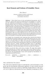 Basic Elements and Problems of Probability Theory - Society for ...