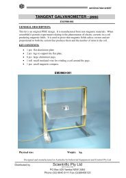 Tangent Galvanometer - PSSC, Instruction Sheets - Scientrific