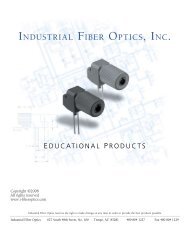 INDUSTRIAL FIBER OPTICS, INC. - Scientrific