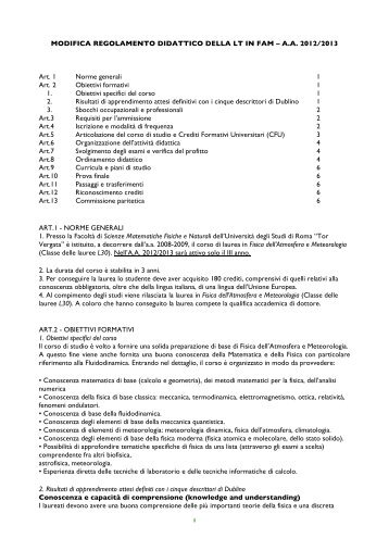 Aggiornato - UniversitÃ  degli Studi di Roma Tor Vergata