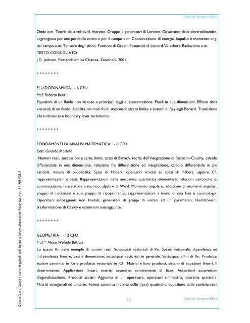 A.A. 2012/2013 - Macroarea di Scienze MFN